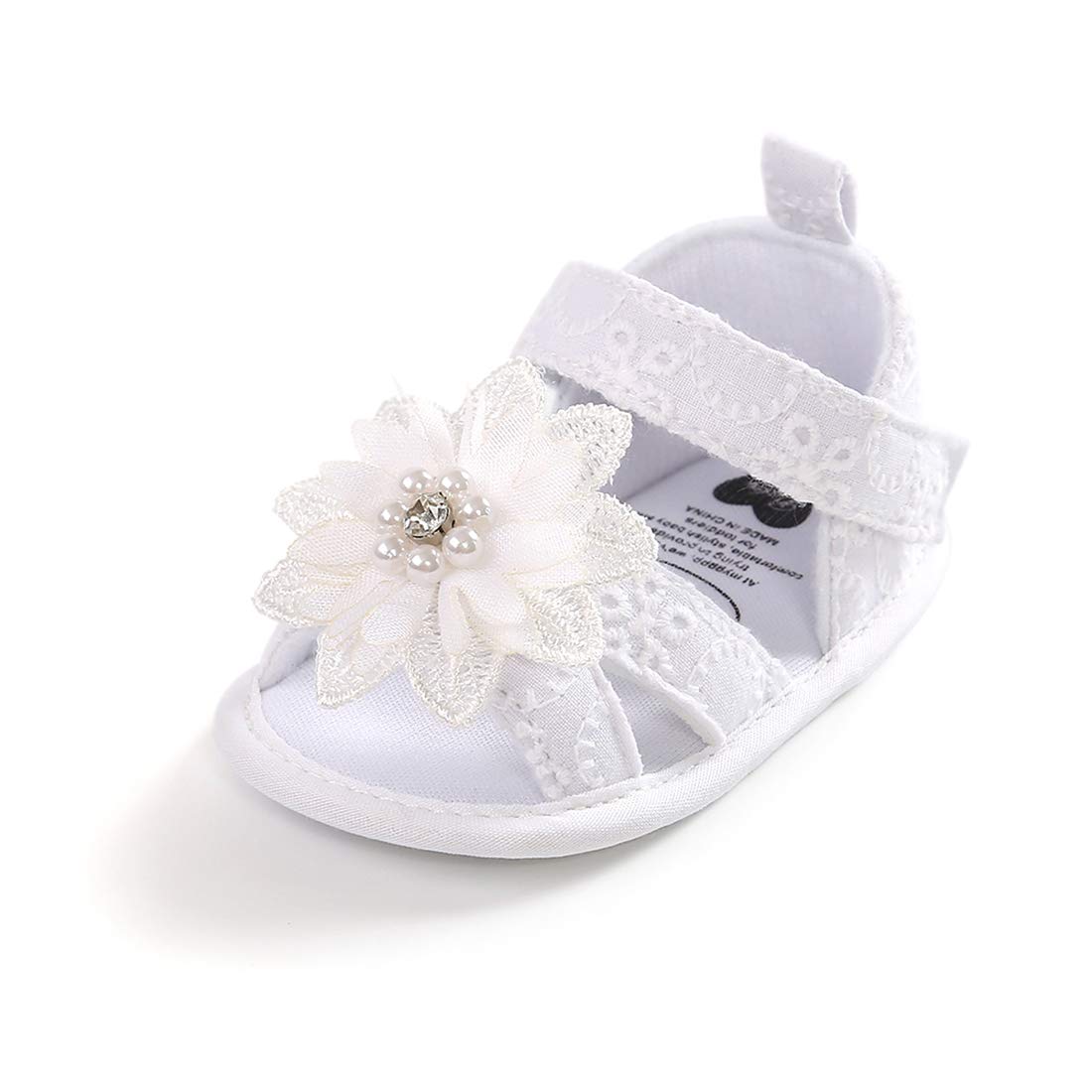 Babelvit Infant Baby Girl Boy Sandals Comfort Premium Summer Outdoor Casual Beach Shoes with Flower Bowknot Anti Slip Rubber Sole Newborn Toddler Prewalker First Walking Shoes