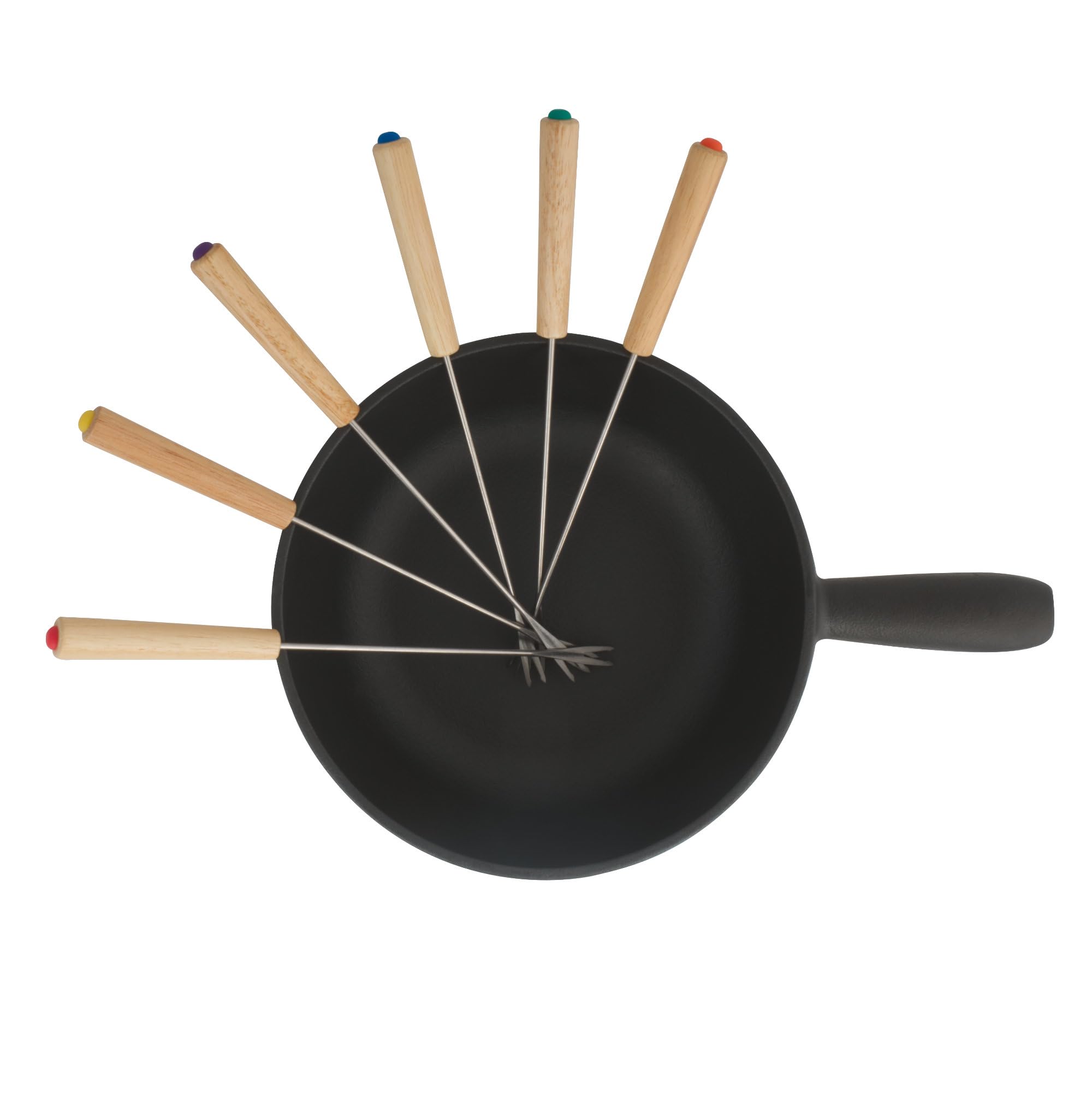 BBQ-Toro Service à fondue en fonte pour 6 personnes | 2 litres | Service à fondue 9 pièces avec brûleur et fourchettes | Service à fondue au fromage, service à fondue à la viande, service à fondue au