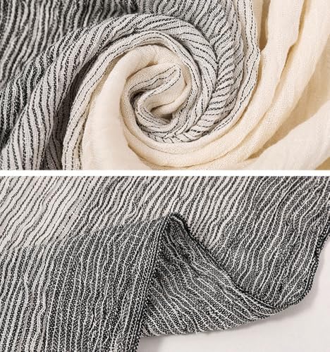 Women Summer Cotton Linen Scarf Crinkle Long Beach Shawl Wrap hijab with Fringe2