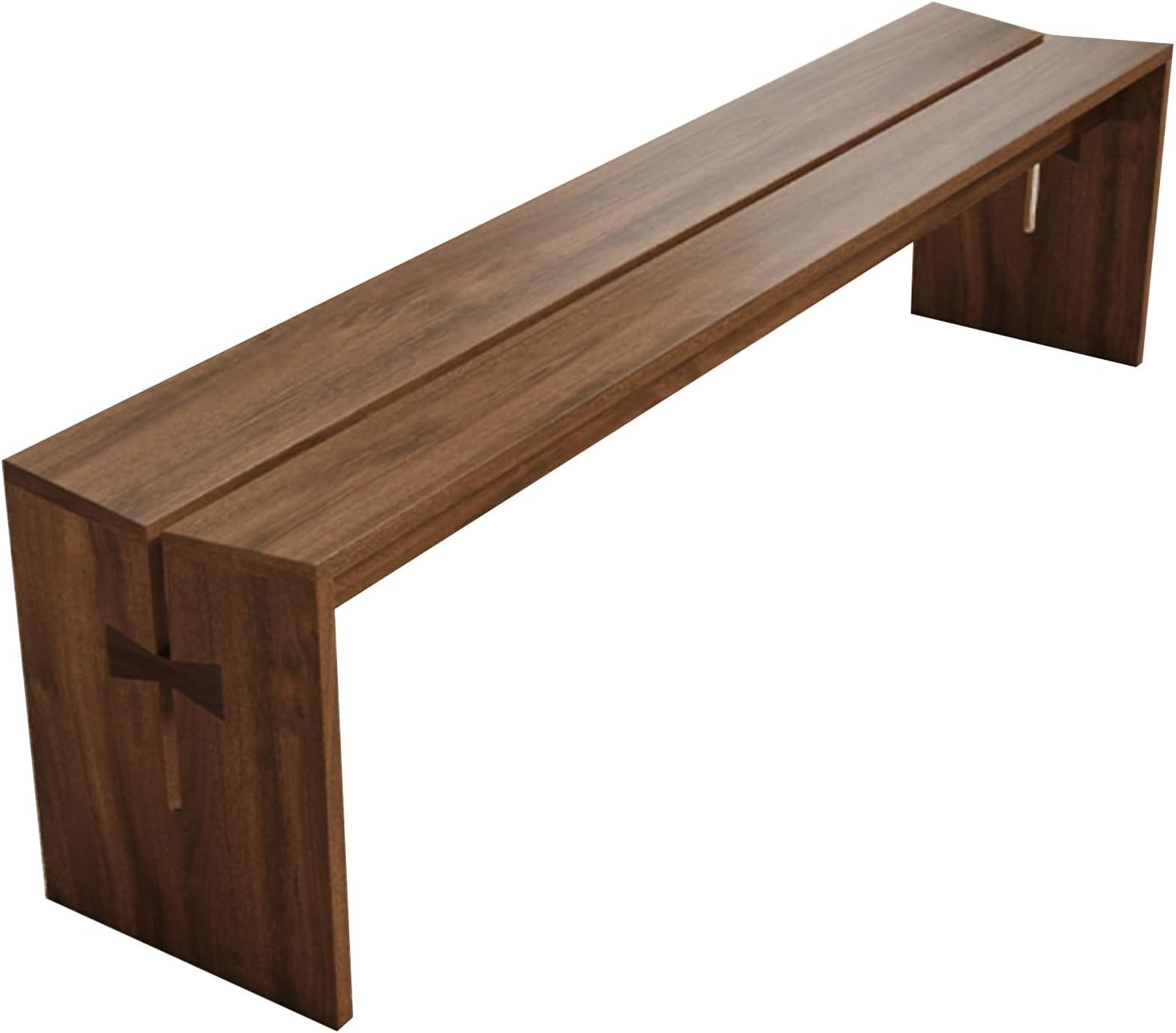 Dining Bench, Wood Bench, Entryway Bench with Entryway Bench, Farmhouse Wood Bench, Kitchen Bench, Bench end of Bed for Living Room, Dining Room, Hallway(Brown,120cm/47.2in)