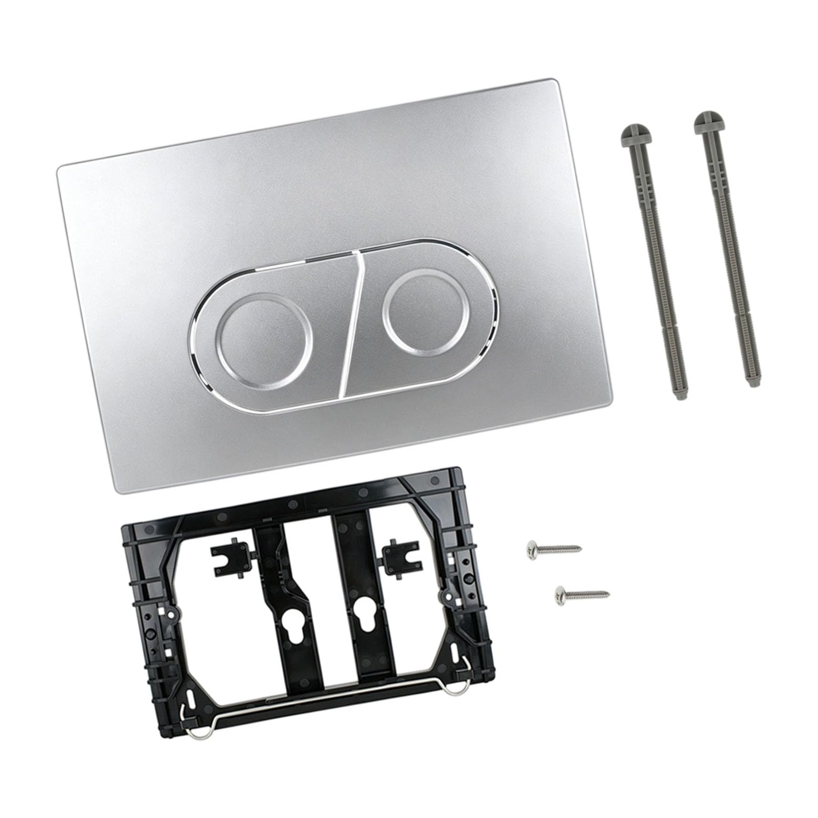 Placa de accionamiento oculta con doble purga, color plateado mate