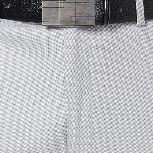 Image of Park Avenue Men's Neo Fit Structure Pattern Polyester Blend Flat Front Formal Regular Fit Trouser