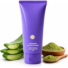 Japanese Matcha Hatomugi Face Wash, Foaming Facial Cleanser, 3.38 fl oz