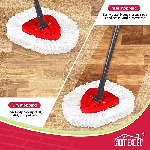 image for HOMEXCEL Mop Replacement Heads Compatible with O-Cedar EasyWring Spin 