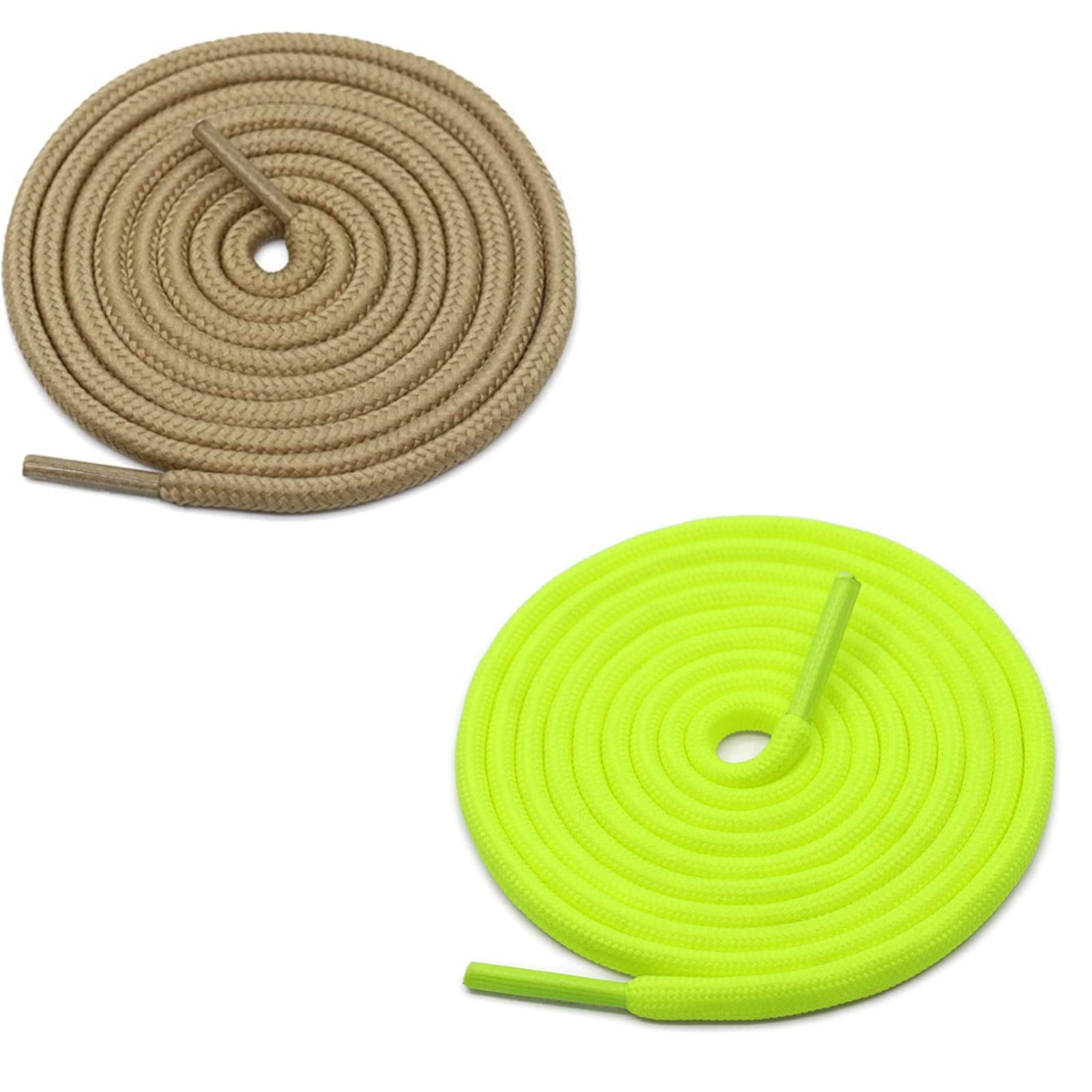 GRAH SANGRAH® (2 Pair (1 Pair Per Single Color) Round Unisex Shoelaces for Sport, Running Casual Shoes (120 CM, Cream-Fluorescent) (B0BM68CF8W) Amazon Price History, Amazon Price Tracker