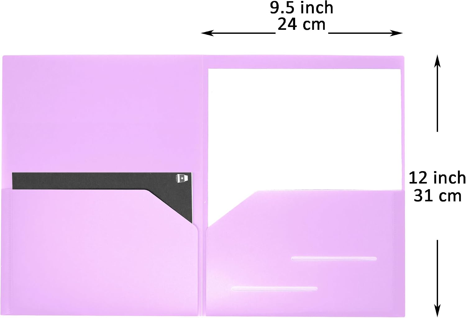Youngever 6 Pack Heavy Duty Plastic Two Pocket Folders, Heavy Duty Plastic 2 Pocket Folder (Mauve) image 2
