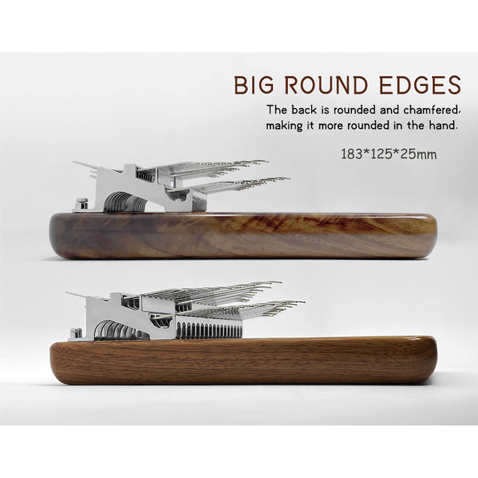 Kalimba 34 Key Chromatic Thumb Piano Pisces C-Tuned Double Layer Flat Board Black Walnut
