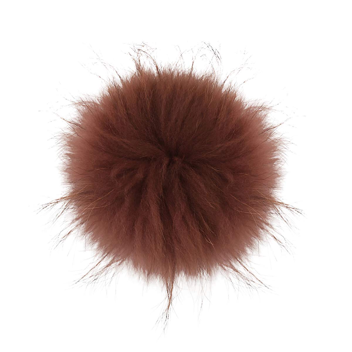 homeemoh 13-14 cm Furry Faux Fur Pom Pom with Snap, Detachable Pompom Balls for Knit Hats Bags Shoes