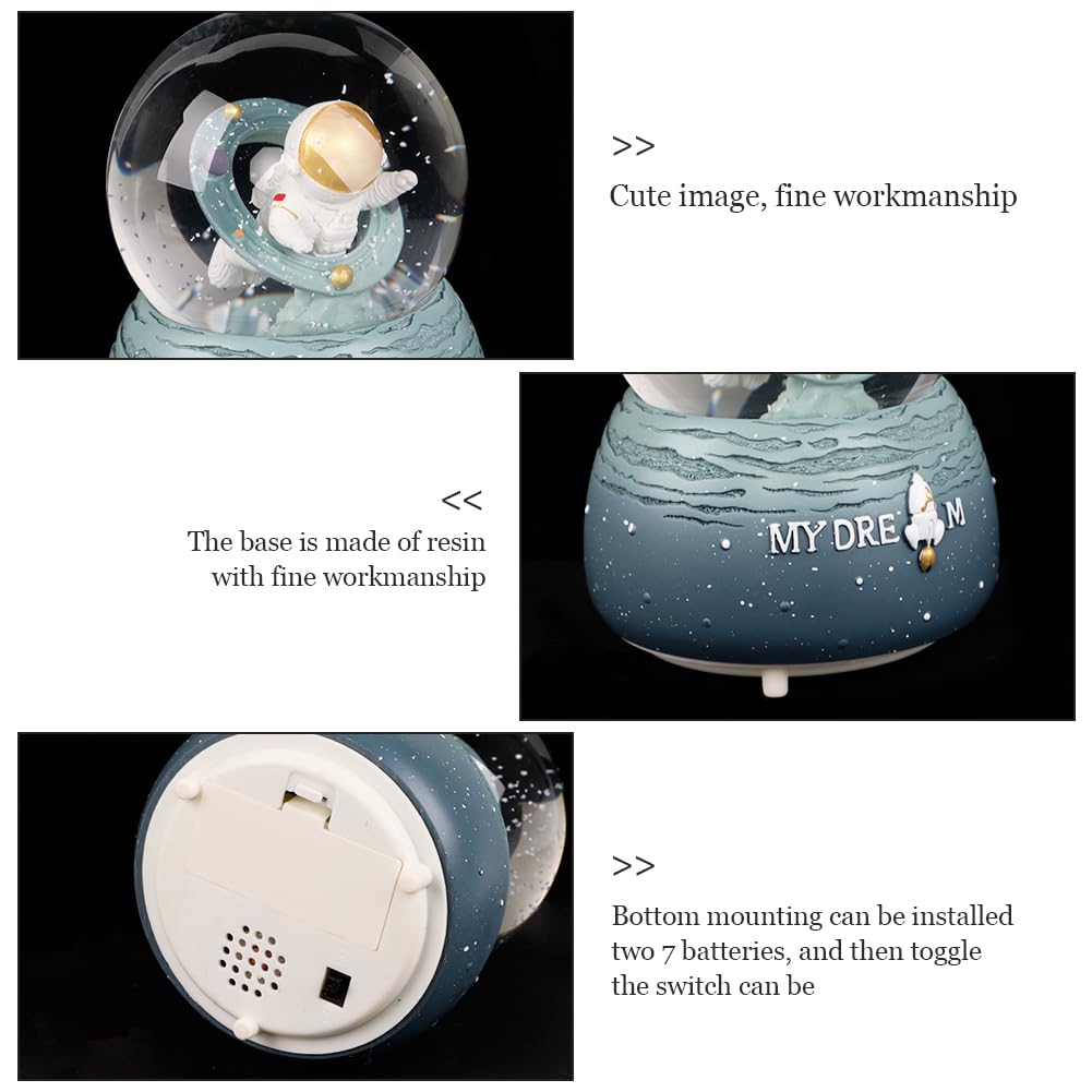 Cadeau Verjaardag Meisjes Jongens XGOPTS Kristallen Bol Astronaut - Met Glitter, Muziek & Licht, 3 Melodieën, Cadeau Voor Kinderen Schudbal Kindercadeau