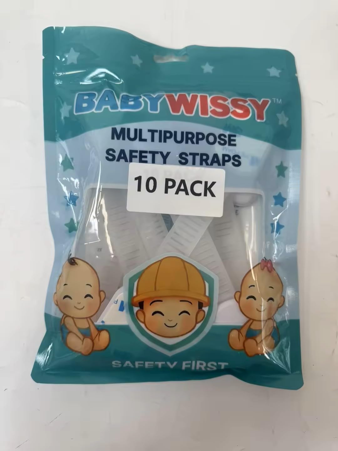 BabyWissy Adjustable Child Safety Strap Locks - Multi-Purpose Baby Proofing for Refrigerator, Toilet, Trash Can & Cabinets - Flexible No-Drill Latches with 3M Adhesive (10 Pack)