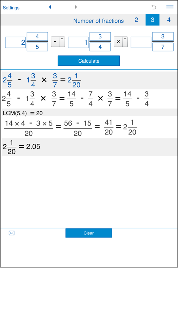 Fraction calculator XL - App on Amazon Appstore