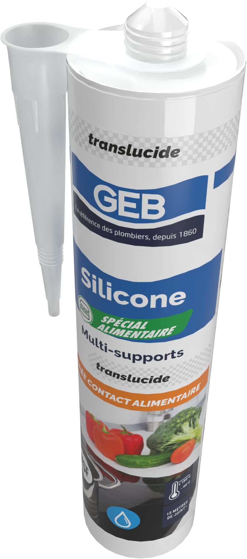 GEB Sigillante Silicone speciale contatto alimentare colore traslucido 280 ml