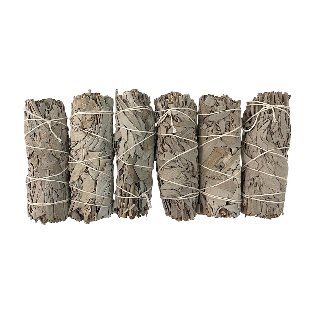 VIE Smudge Sticks, White Sage 4", Pack of 6