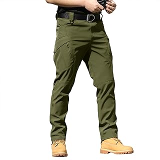 Mens Cargo Work Pants Tactical Carpenter Hunting Construction Stretch Casual Cold Weather Pockets Pants