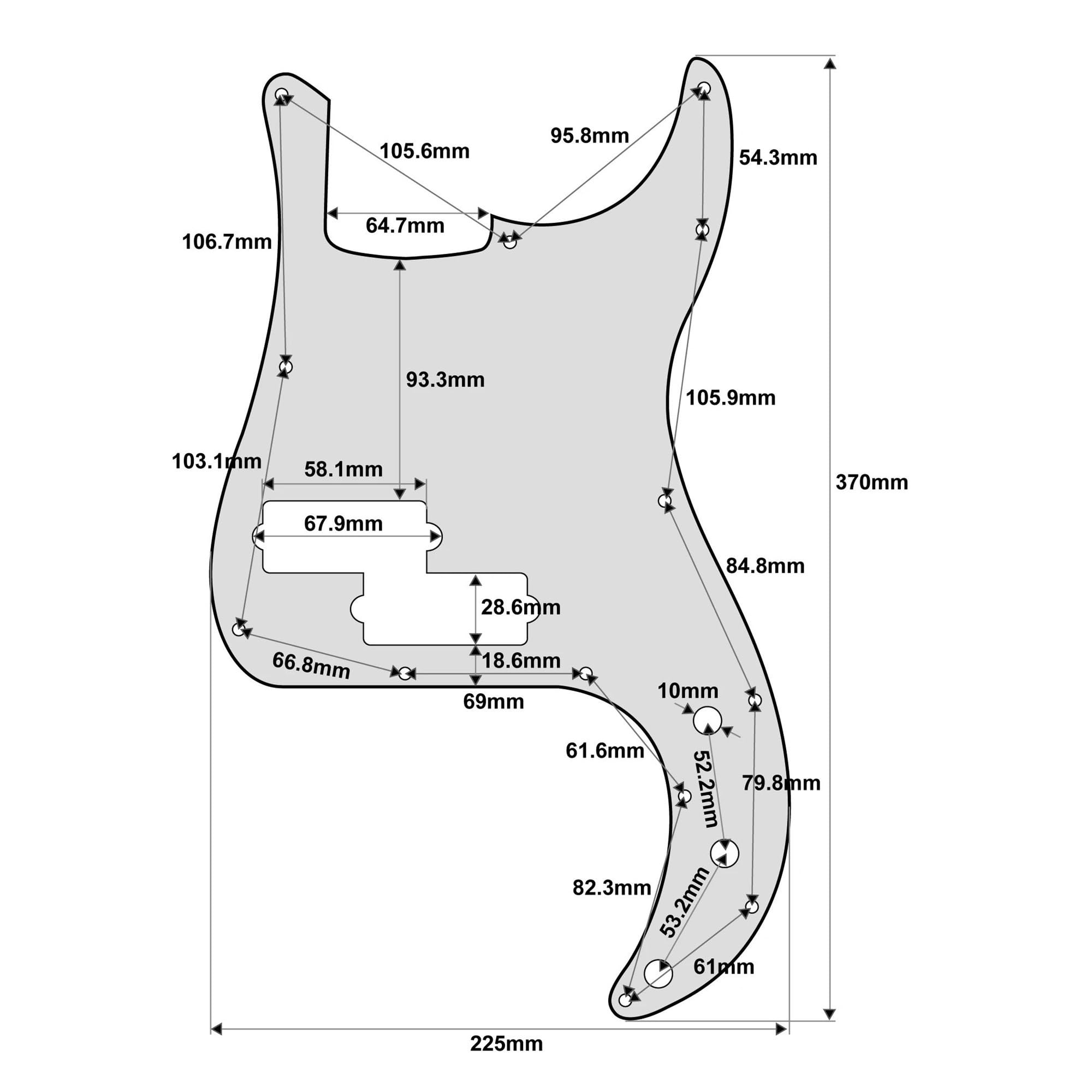 13 otworowa profesjonalna elektryczna gitara pickguard do instrumentu basowego