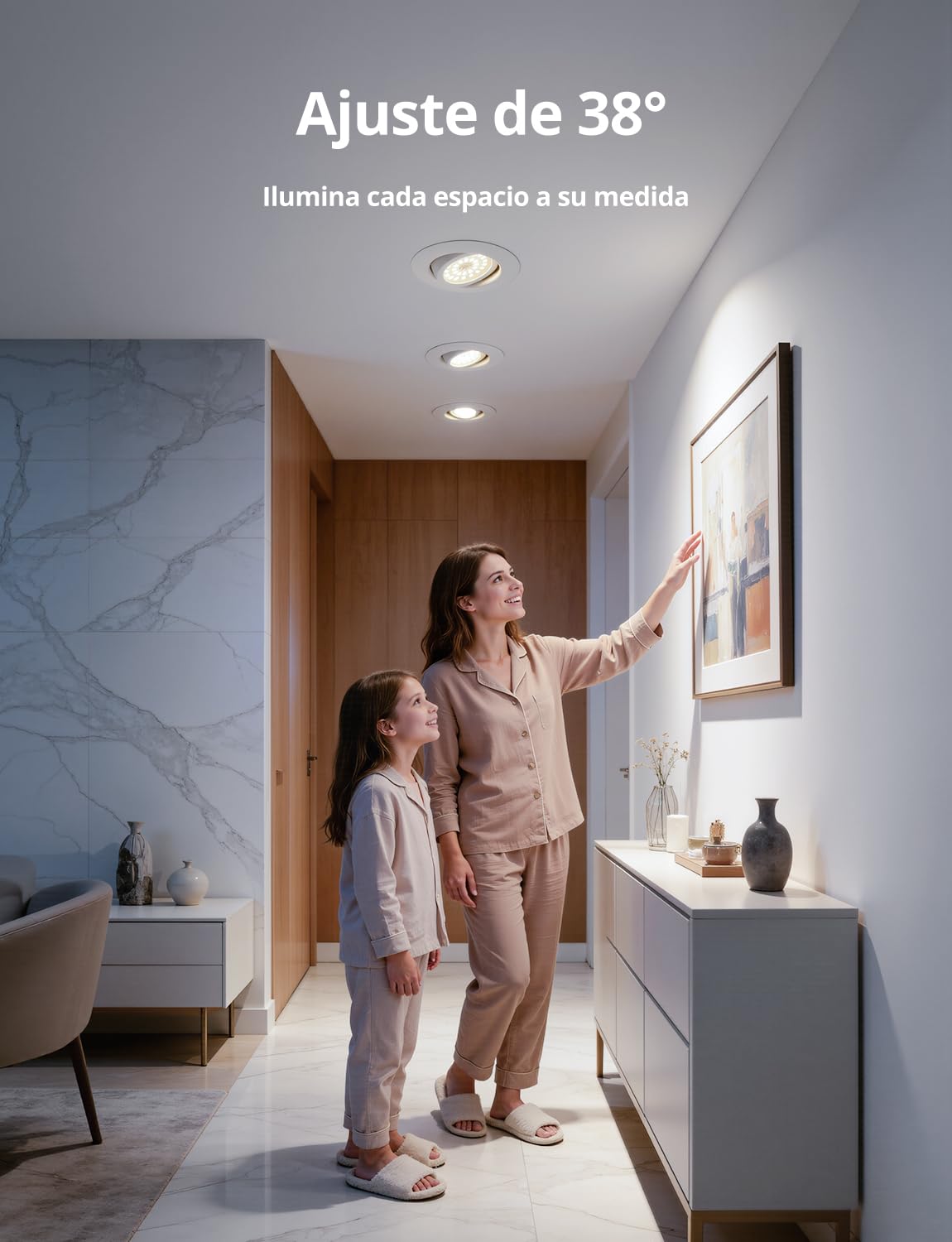 Bojim Downlight LED Empotrable Blanco Clase Energética B IP44 230V Baño | Focos Empotrables Luz Cálida Ojos de Buey 4.7W, Corte 68mm - 80mm, Para Cocina Habitación, Pack de 6