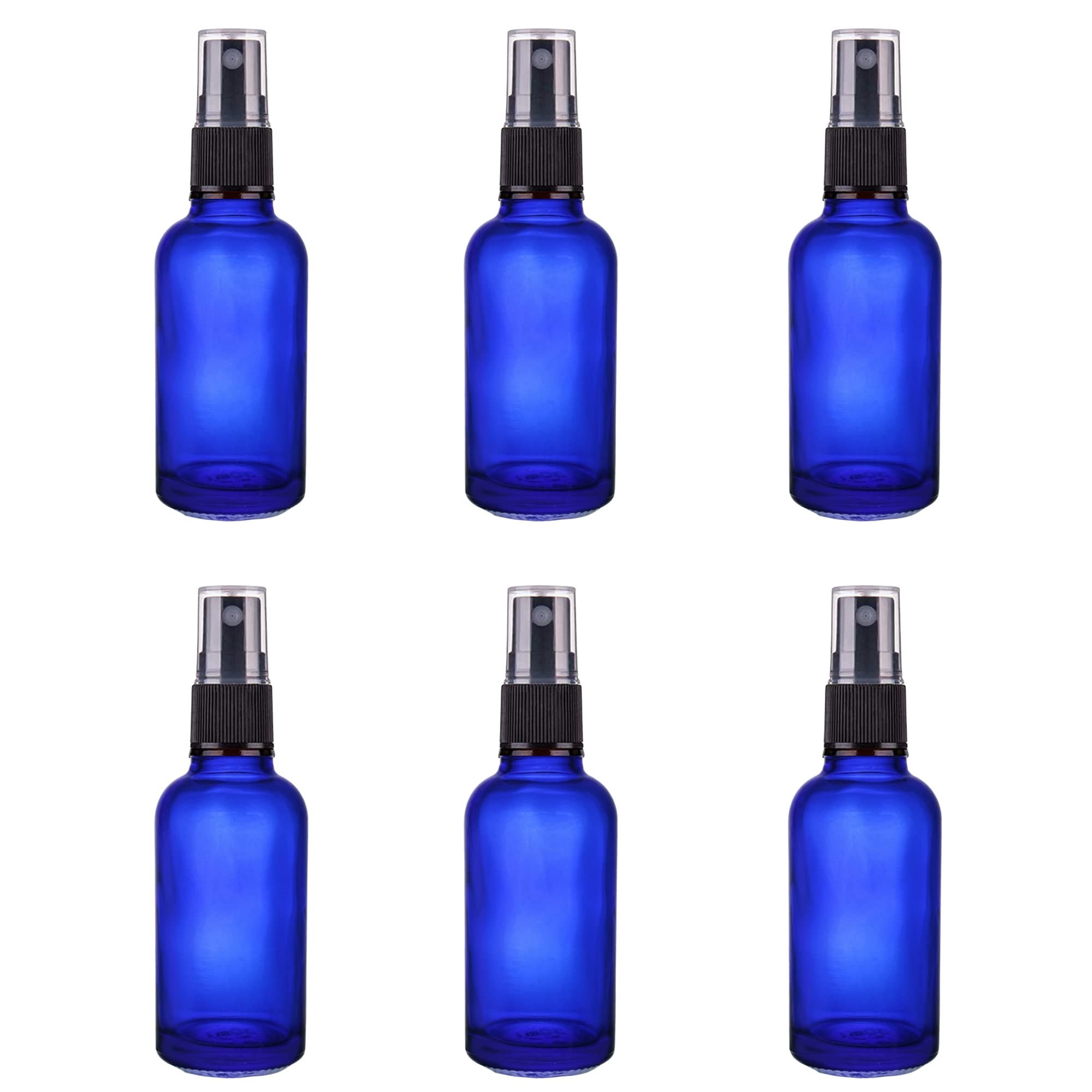 Devinez (Pack of 6) Multipurpose Refillable Blue Color Round Glass Bottle, 15 ml with Black Spray Pump for Cosmetics, Serum, Essential Oils, Blends, Skin Care, Travel, Toners & DIY-image-38