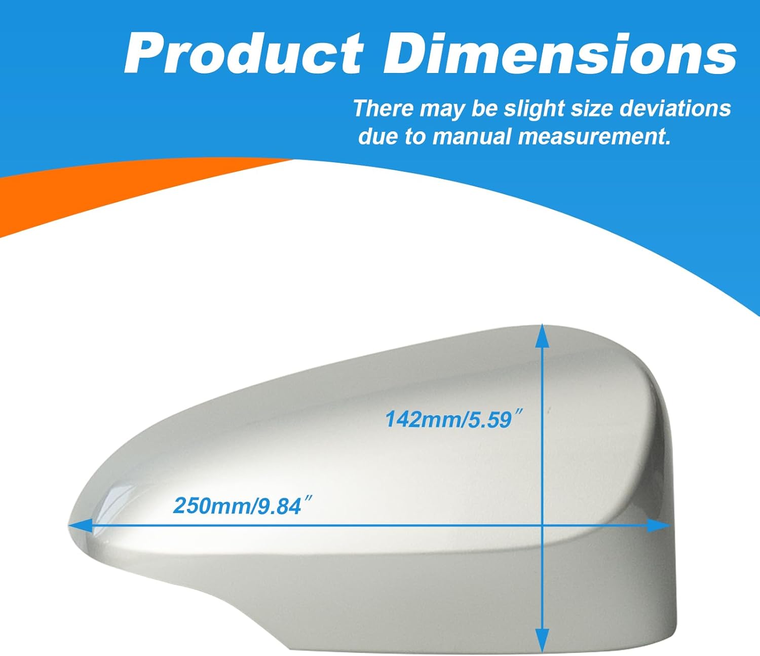 Car Rearview Mirror Cover Cap Housing Protective Cover for Exterior Mirrors Fit for Toyota Corolla 2014-2019 87945-02930 87915-02930(White, Right Passenger Side)