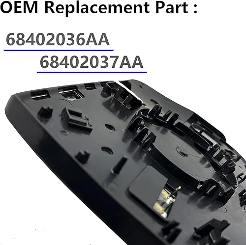 Miniatura 5 de Espejo convexo con calefacción lateral izquierdo del conductor para Dodge Ram 1500 2019 2020 2021  Espejo lateral Ram 1500 con soporte trasero