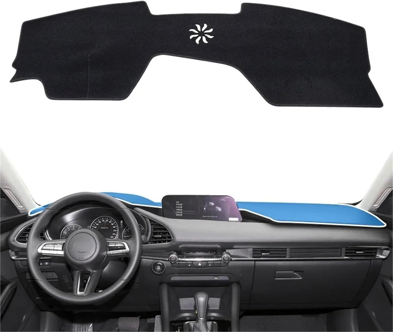 DdaiXQ Car Dashboard Mat For Mazda 3 2019-2024, Anti Slip Anti Glare Dustproof Dashboard Cover Pad Protector Dash Cover Sunshade Dashmat,NO HUD/A