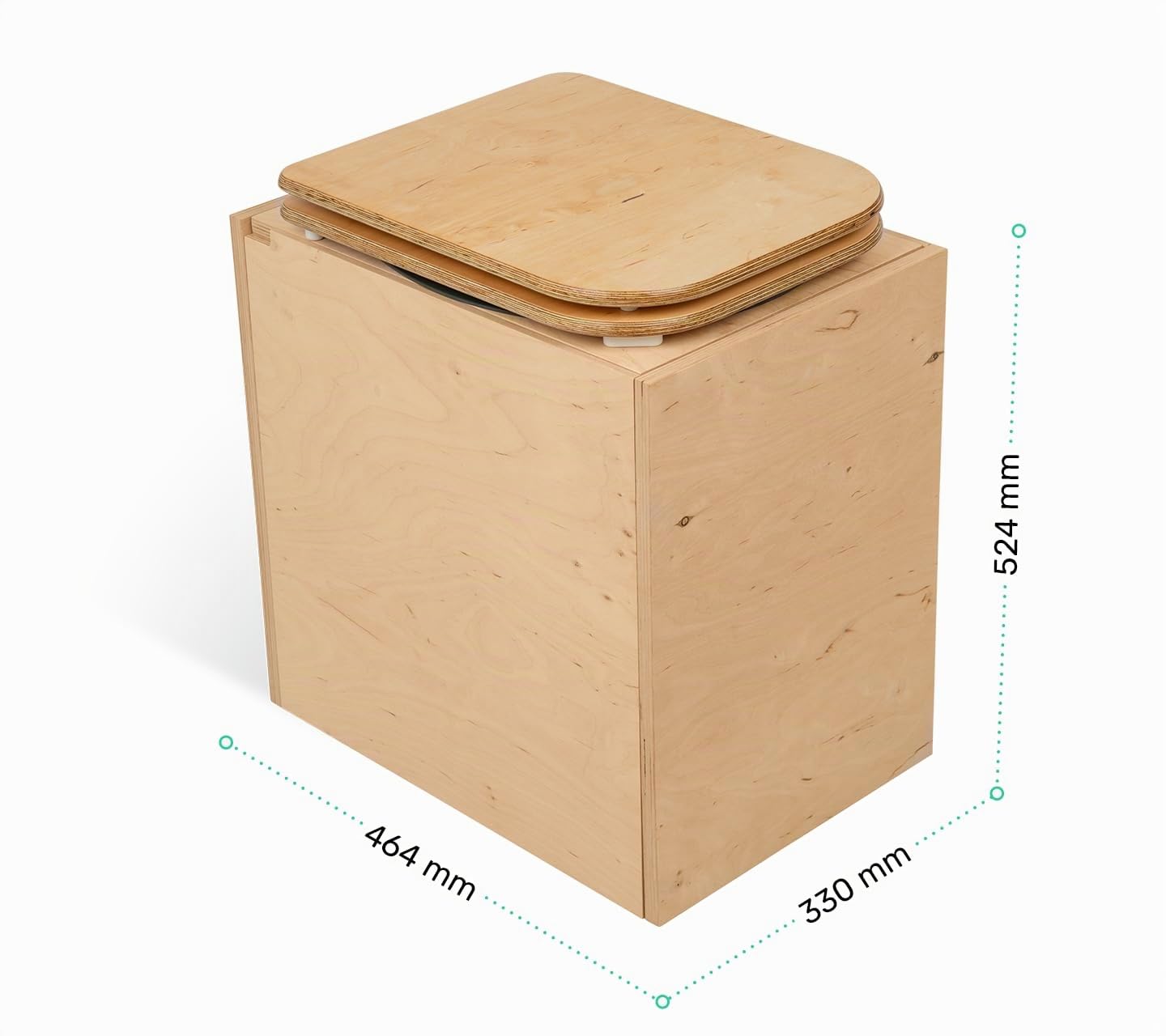 TROBOLO TeraBloem – Trenntoilette aus Holz als Bausatz – Ideal als Gartentoilette, für Fahrzeug & Tiny House – Geruchlose Indoor Trockentoilette kompatibel mit Abluftsystem – Wasserlos & Chemiefrei