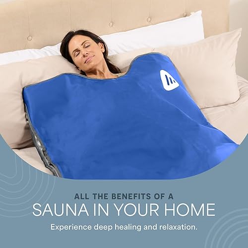 Miniatura 61 de Lifepro Infrared Sauna Blanket for Detox & Relaxation – Low EMF Carbon Fiber Heating, 9 Temp Levels, 5 Colors – Portable Full Body Sauna Blanket