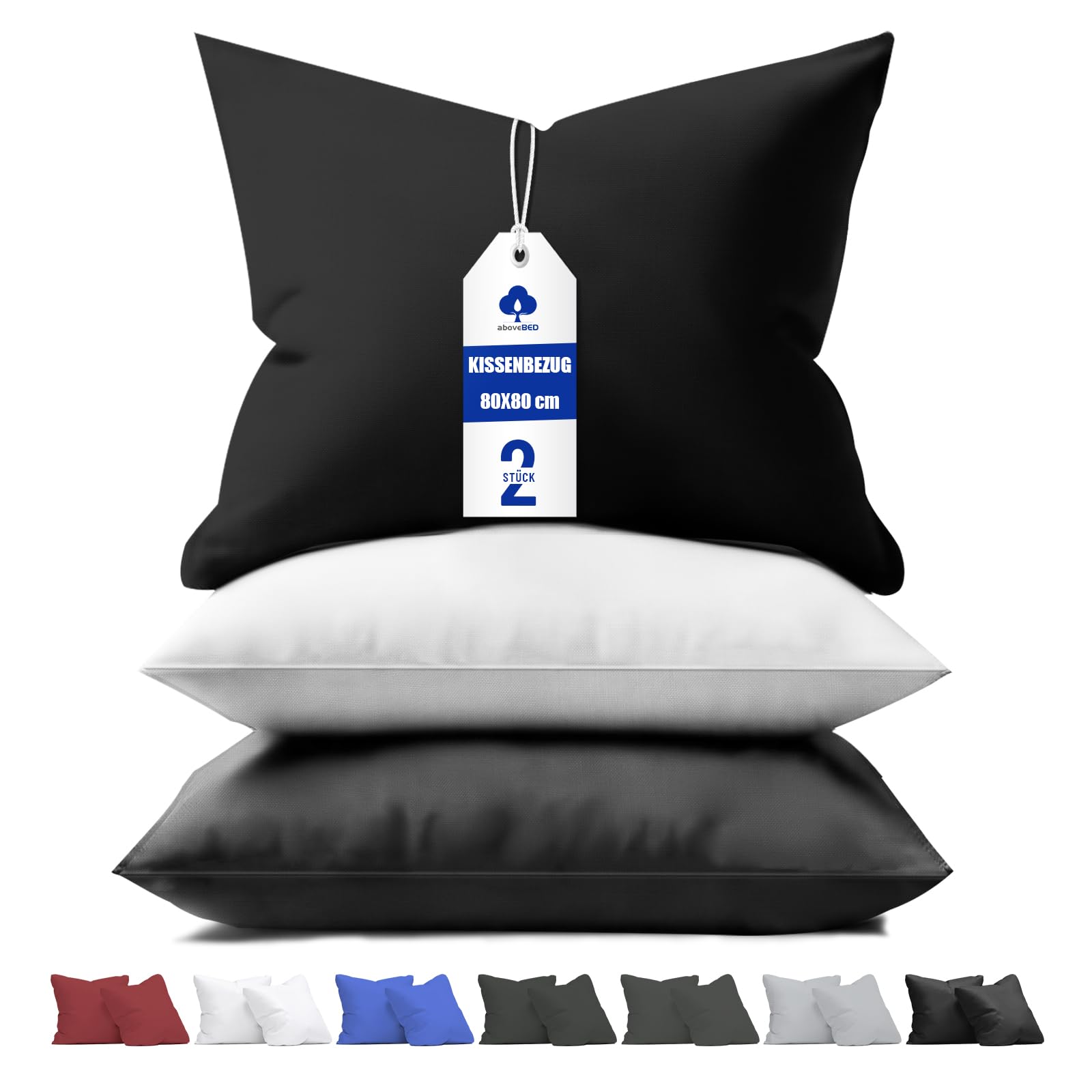aboveBED Kissenbezug, Kopfkissenbezug aus 100% Mikrofaser
