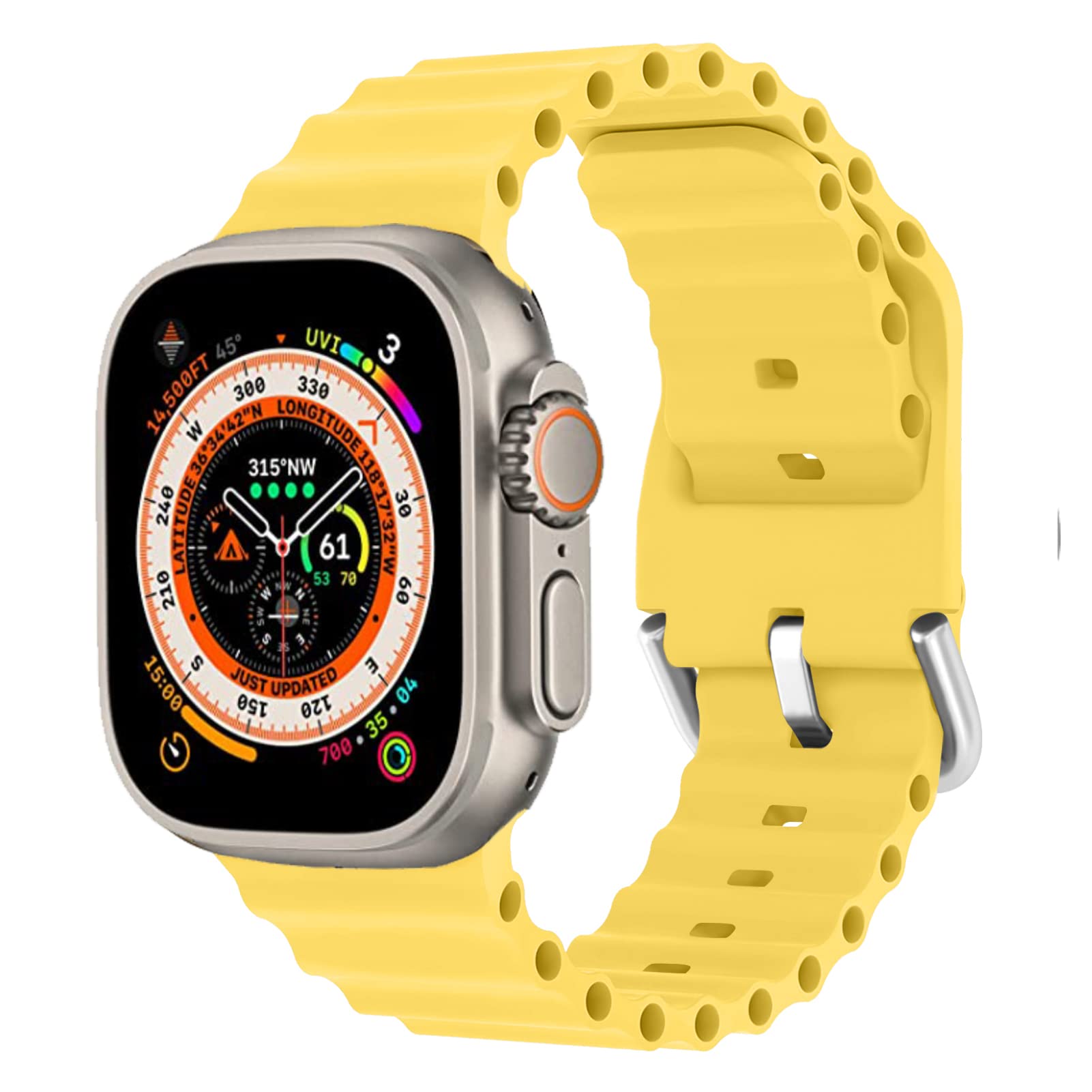 Bracelet Ocean Apple Watch 40mm en silicone souple haute résistance - 8