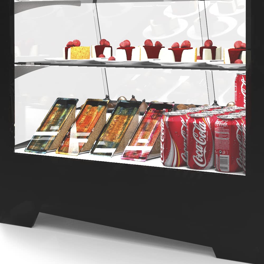 MBH - Vitrina expositora refrigerada TOWER para hostelería. Expositor frío de alimentos y bebidas para cafetería, panadería y pastelería.