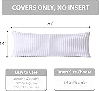 Vista 419 de UGASA - Juego de 2 fundas de almohada de terciopelo a rayas, funda decorativa para cojín con cremallera oculta para el hogar, sofá, dormitorio