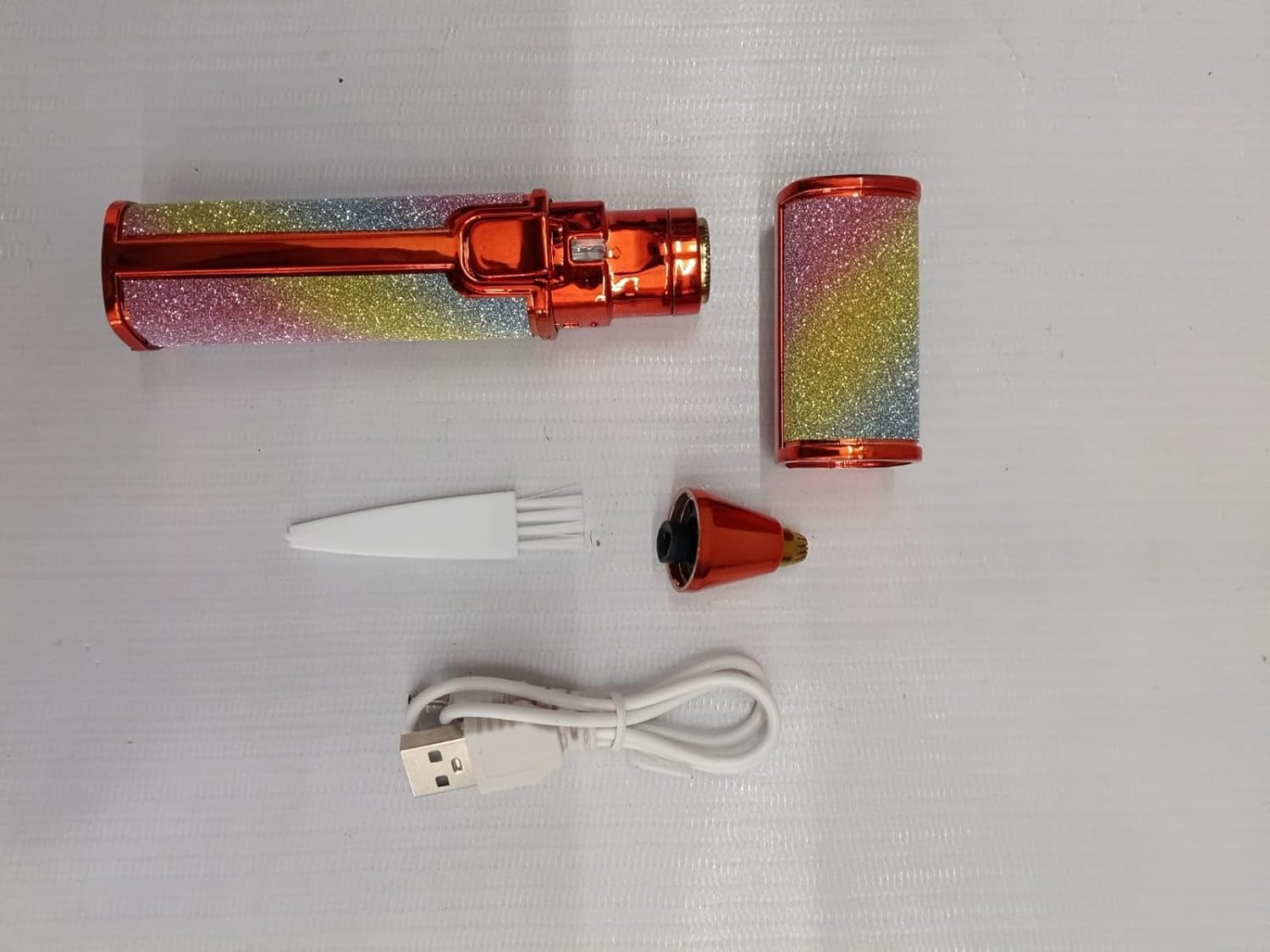 Portable Eyebrow Trimmer Women, epilator for Women, Facial Hair Remover for Women,Face, Lips, Nose Hair Removal Electric Trimmer with Light- (Multi)