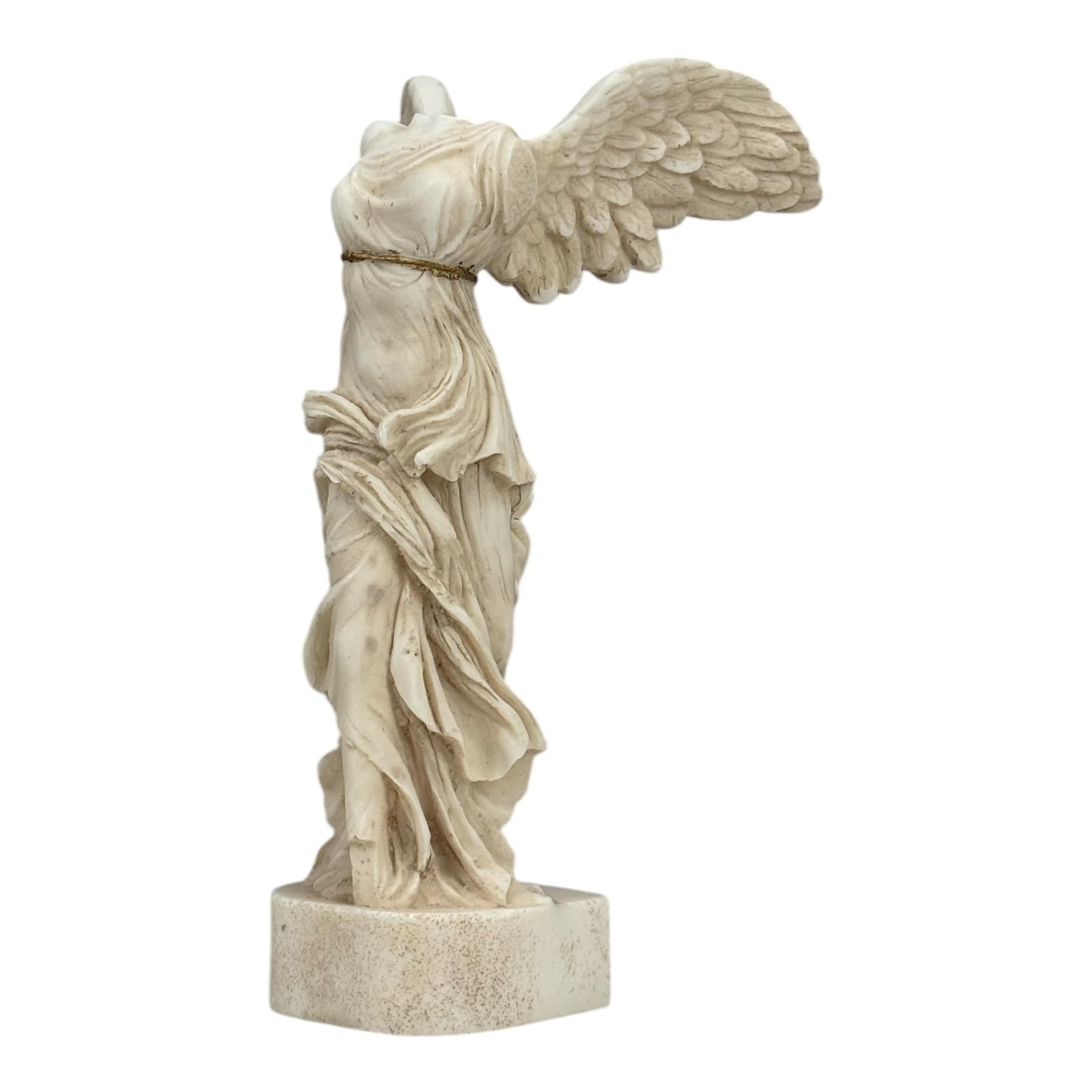 Estatua de la diosa griega de la victoria de Samotracia con alas en color gris, 19,8 cm