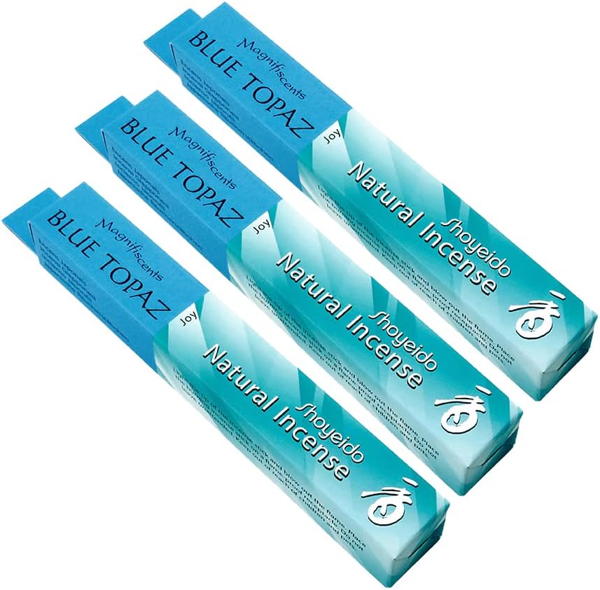 Shoyeido Incienso de topacio azul, paquete de tres