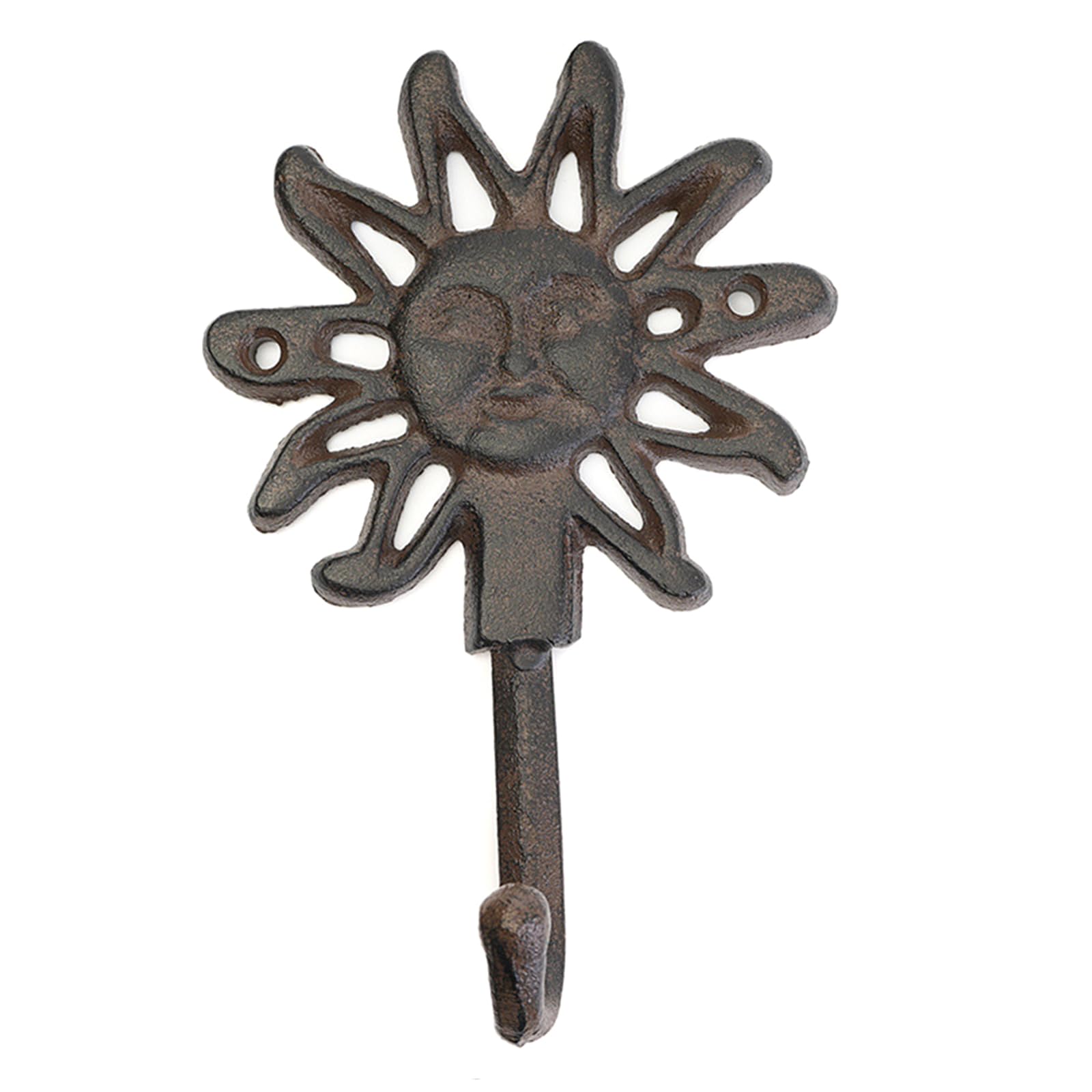 Hsioluted Sun Sturdy Cast Iron Hanging Hook With And Star Designs Great For Home Offices Decoration Garden Hanger Creative Iron Wall Hook