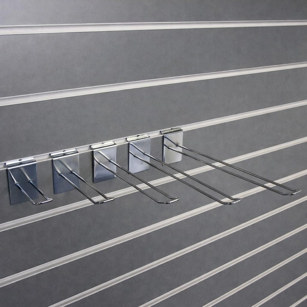 My Shopfittings Slatwall Euro Hook Arm 10" 12" Shop Display Clothes Hanger Retail Shop Display Minor Fault (10, 4 INCH OR 25CM)
