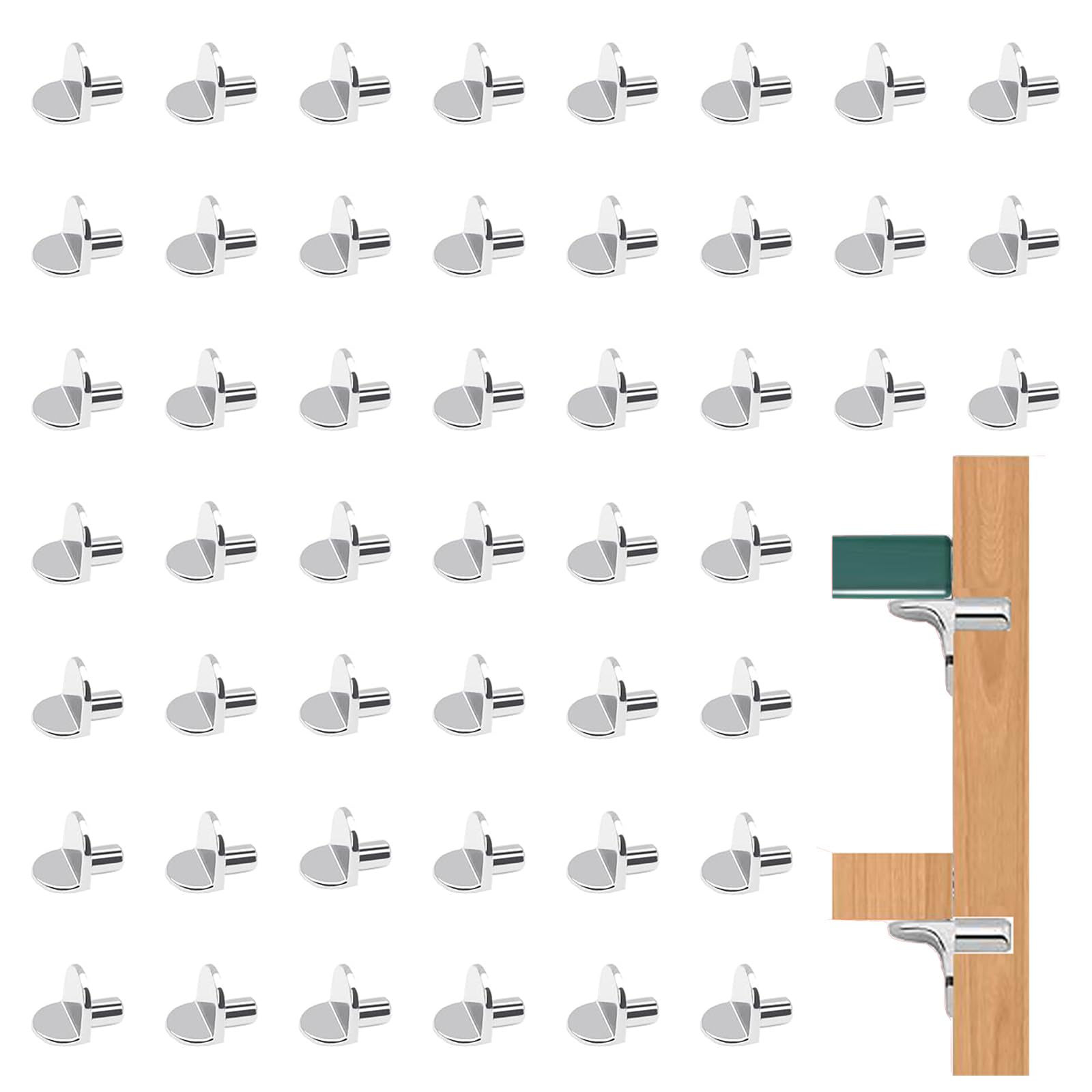 50 Pcs L-Shaped Shelf Support Pegs, 5mm Metal Wardrobe Kitchen Cupboard Shelf Support Pegs, Shelf Pegs for Home Furniture Cabinets, Bookcases, Closets, Wood Glass Shelves Supports