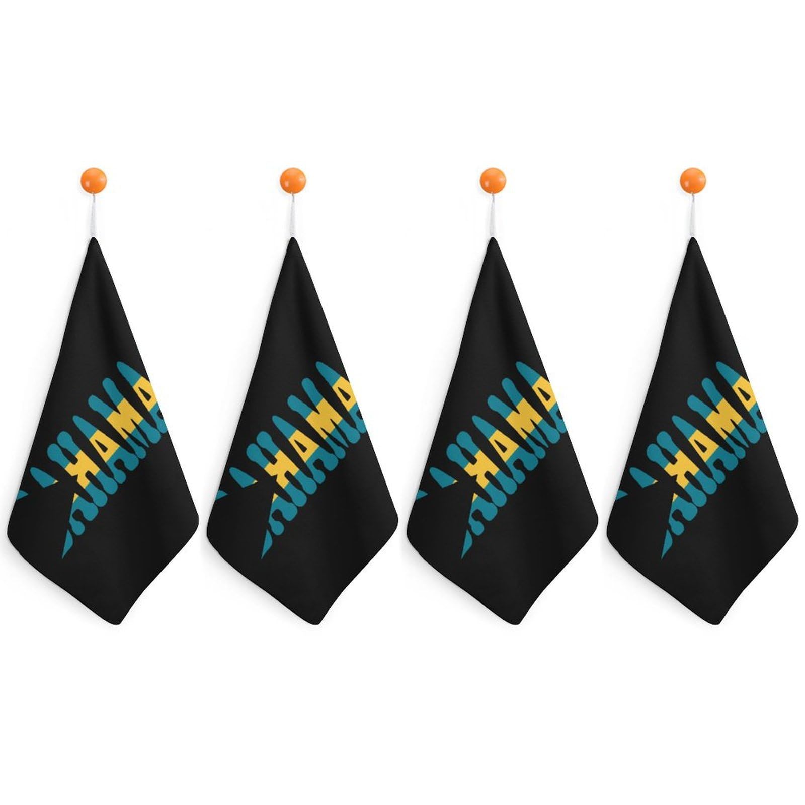 CGSBNGHA Bahamas Flag Hand Towel Hanging Face Towels Cleaning Cloths Handkerchief for Bathroom Kitchen