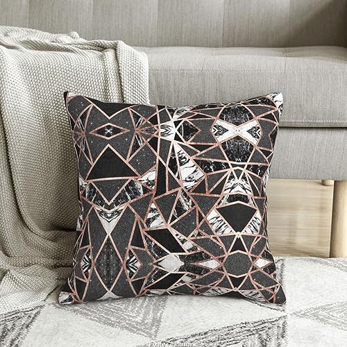 Housse de coussin velours lavable marbre déco canapé usé - 8