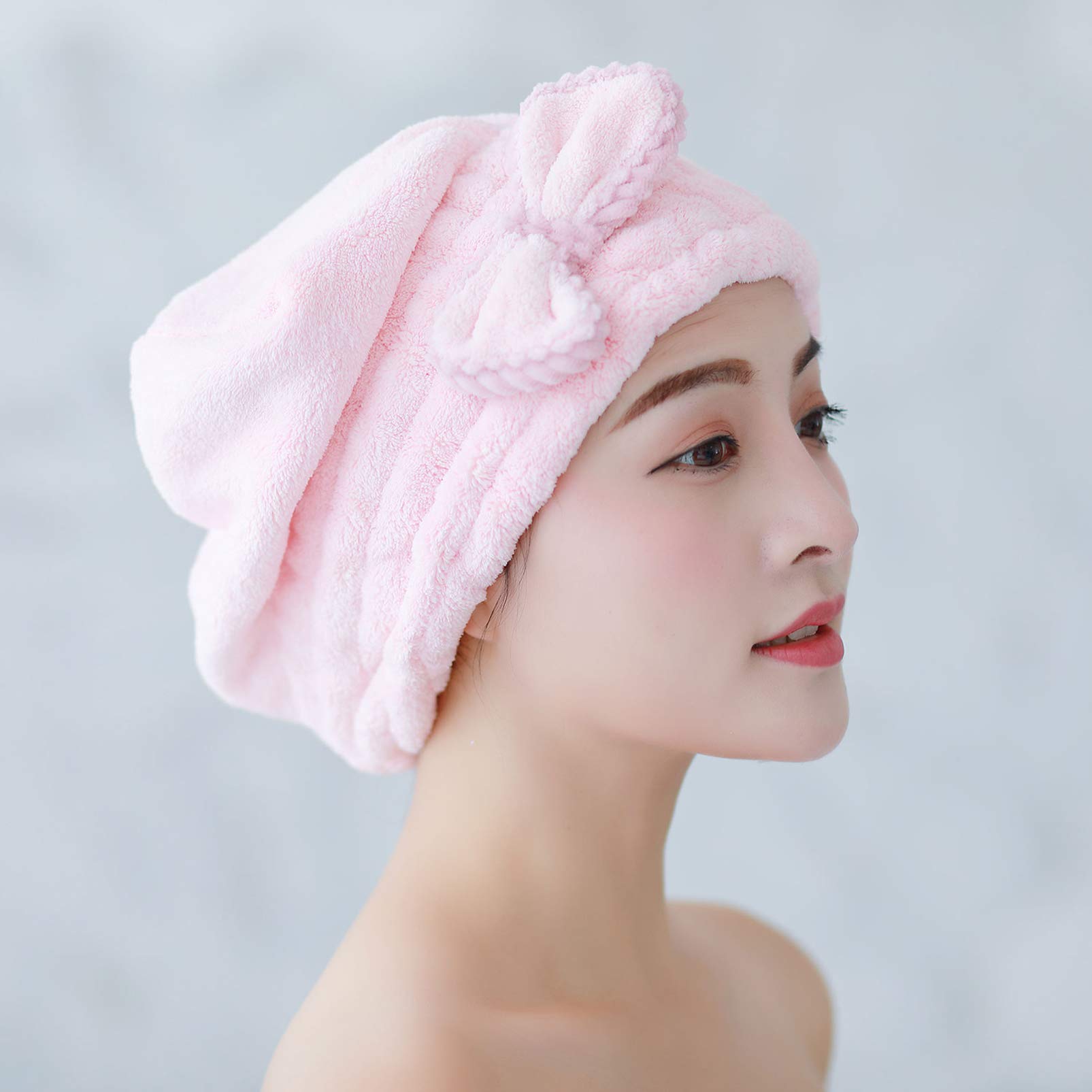 Amazon｜シャワーキャップ 大人用 タオル 髪の毛 ヘアドライ シャワー