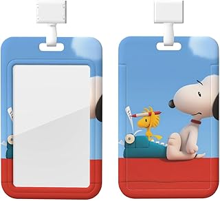 スヌーピー カードケース社員証学生証パスケース 縦型かわいいネックストラップホルダー スヌーピー カードケース社員証学生証パスケース 縦型かわいいネックストラップホルダー