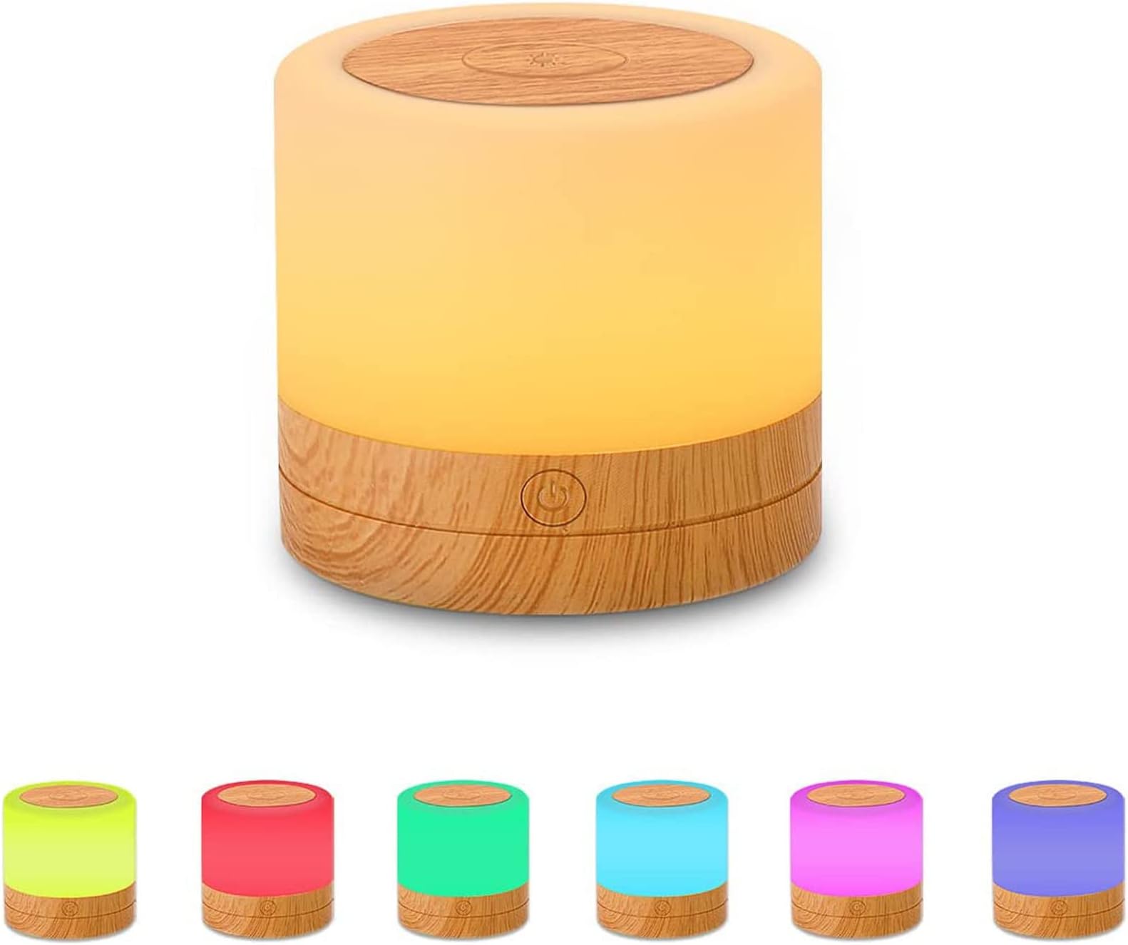 MINI Night Light, TAIPOW Touch Table Bedside Lamp with Remote Control, Rgb Color Change Lamp with 13 Colors & 3 modes, for Bedroom kids room hotel