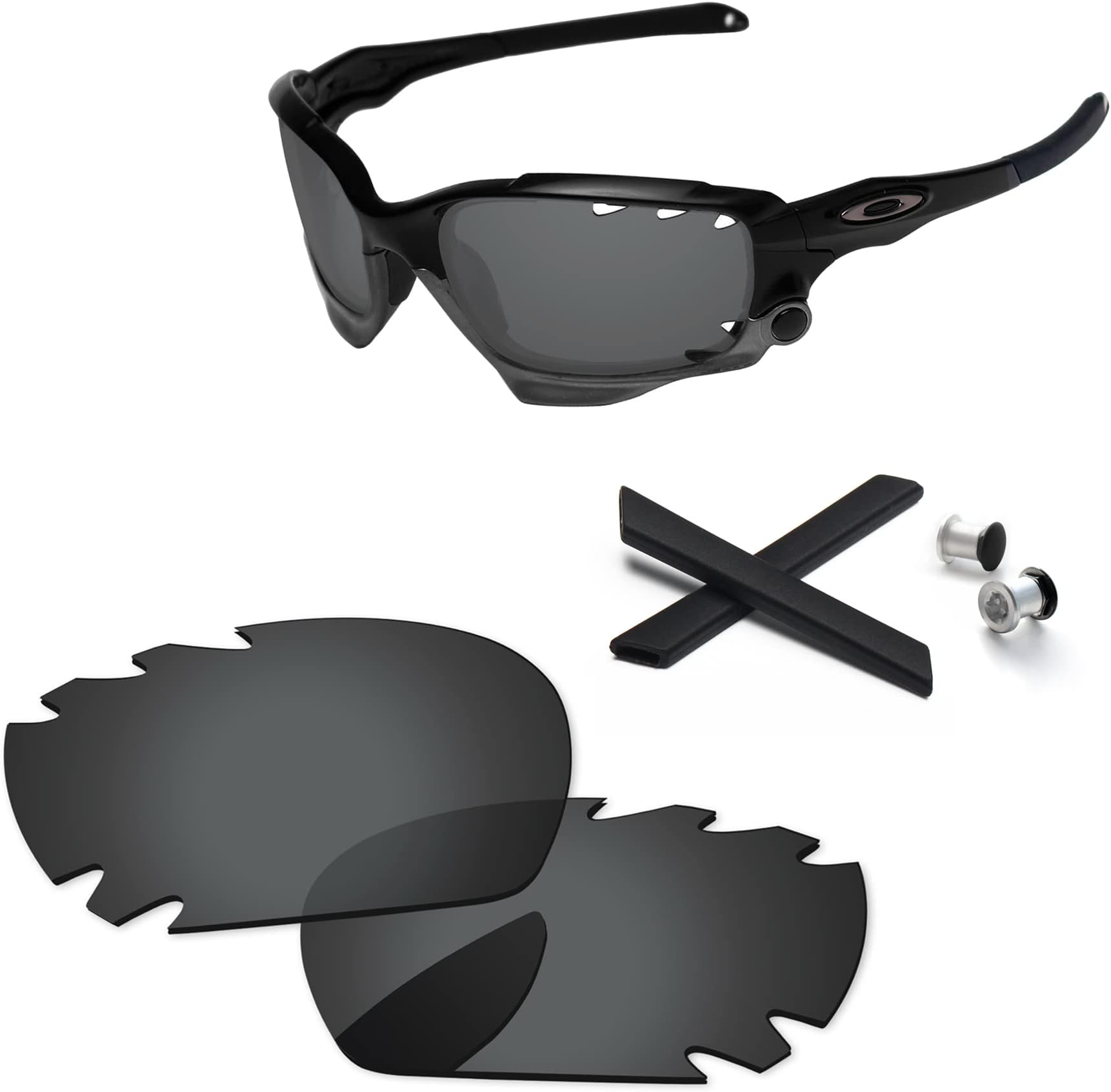Replacement Lenses for Oakley Racing Jacket/Jawbone Vented OO9171 62mm - Precision Fit, UV Block & Impact Resistant