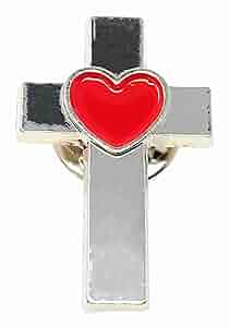Amazon.com: Bulk 50 Pack Deluxe Chrome Crosses With Heart