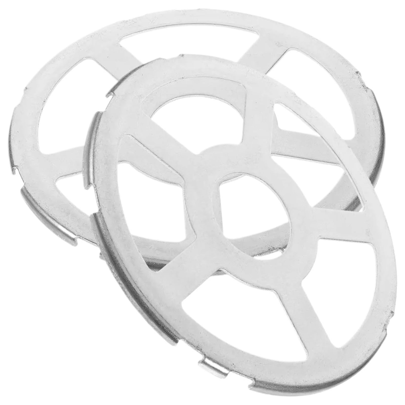 Zovloer One Color 2Pcs Metal Stove Trivet For Gas Cooker, Non-Slip Round Wok Ring Compact Kitchen