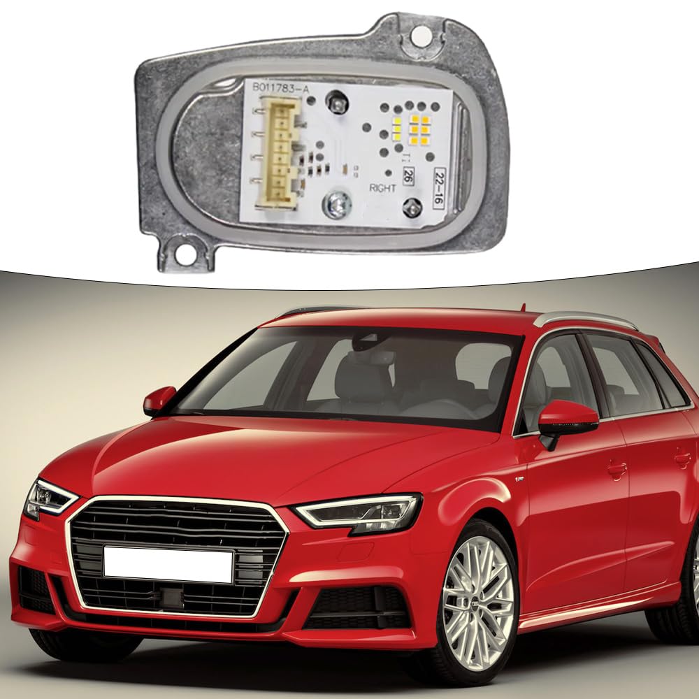 Riloer Módulo de controlador de faros delanteros, módulo de luces LED de circulación diurna compatible con Audi A3 S3 2017-2020 8V0998474A MD-LD-28 derecho