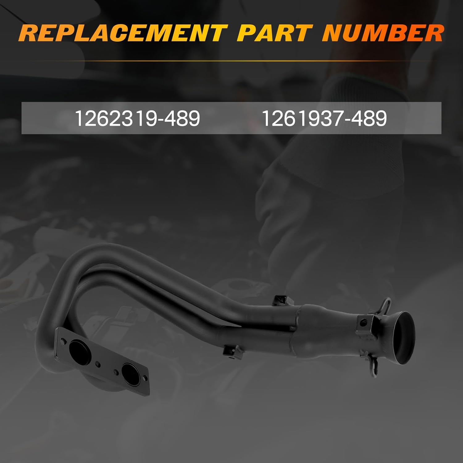 1262319-489 Exhaust Pipe Compatible with Polaris RZR 4 800 2010-2014, RZR S 800 2009-2014, 4 800 EPS Limited 2014 Replace 1261937-489