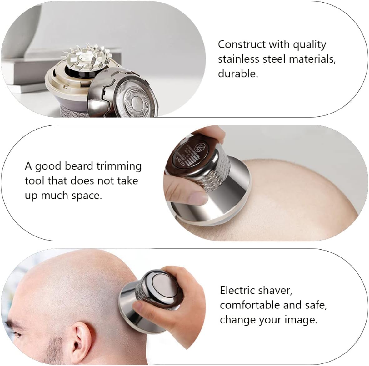 Facial Shaver for Men Trimmer Portable Hair Clipper Beard Trimmer Male Shaving Razor