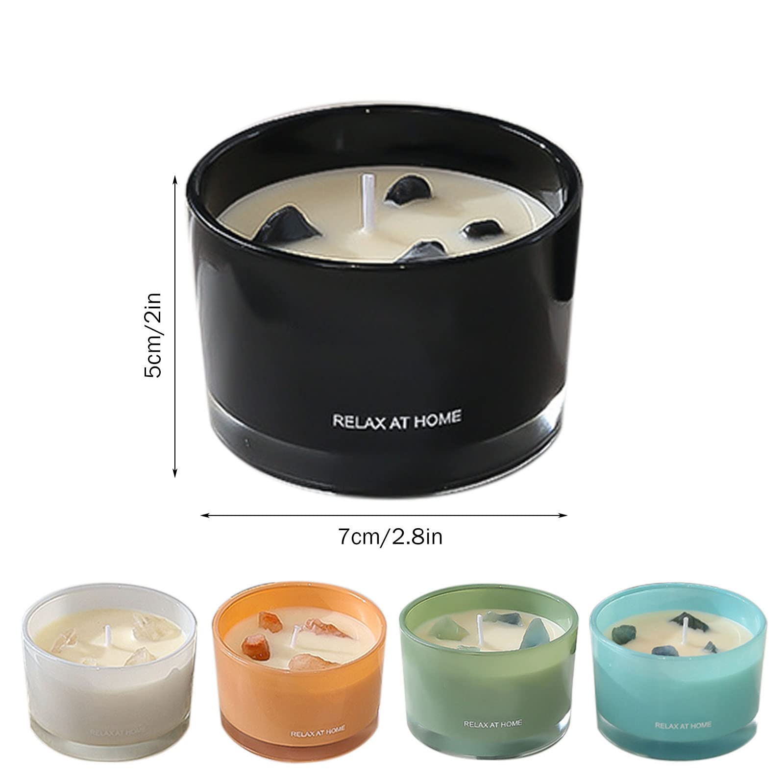 Vela de arena y niebla, bonita vela de Navidad, aromaterapia, vela de cristal perfumada a mano, adornos para el hogar, dormitorio, cumpleaños, portavelas de sandía, vela de limonada (azul, talla