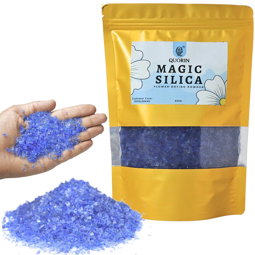 Flower Drying Silica Gel Crystals for Resin Art & Bouquet Preservation | Reusable Color-Indicating Silica Beads for Drying Flowers, Roses & Floral Crafts (250 GM)-image-7
