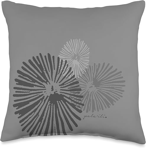 'Opihi Grey - Pala'ili Almohada de tiro 16x16, multicolor